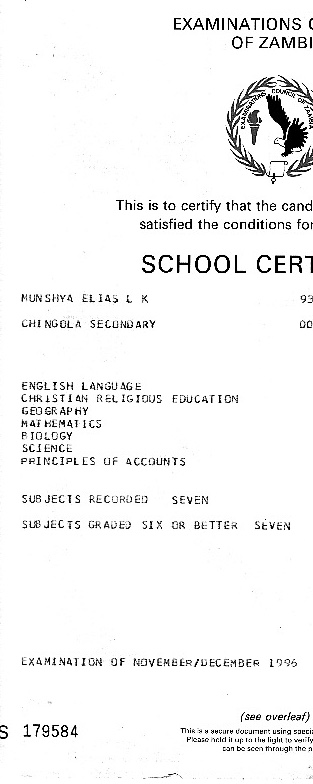 High School Transcript for 10072114
